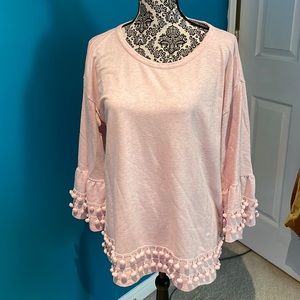 Crown and Ivy 3/4 sleeve crew neck top